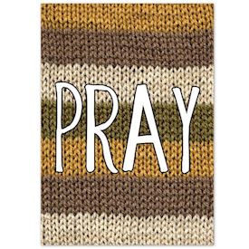 Plakat Knitted Happy Words - PRAY
