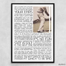 citatplakat med golf tekster