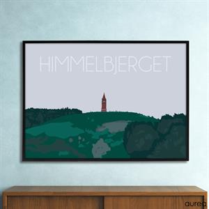 Plakat med Himmelbjerget i Silkeborg