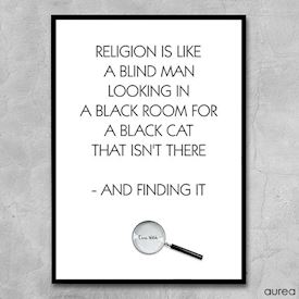 Plakat - Religion - sort/hvid