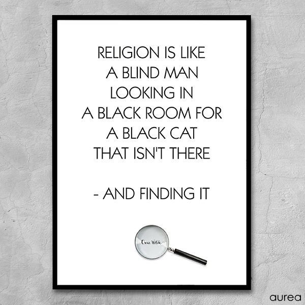 Plakat - Religion - sort/hvid