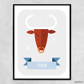 Plakat - Tyren, stjernetegn