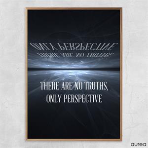 Tekstplakat, there are no truths only perspective