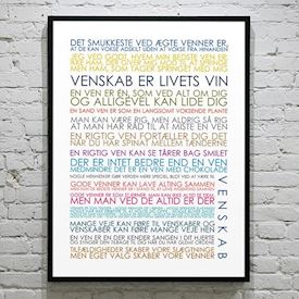 Plakat - Venskab multicolor