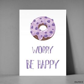 Postkort  A5 - Donut worry