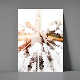 Postkort  A5- Autumn road