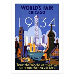 Retroplakat World fair, Chicago