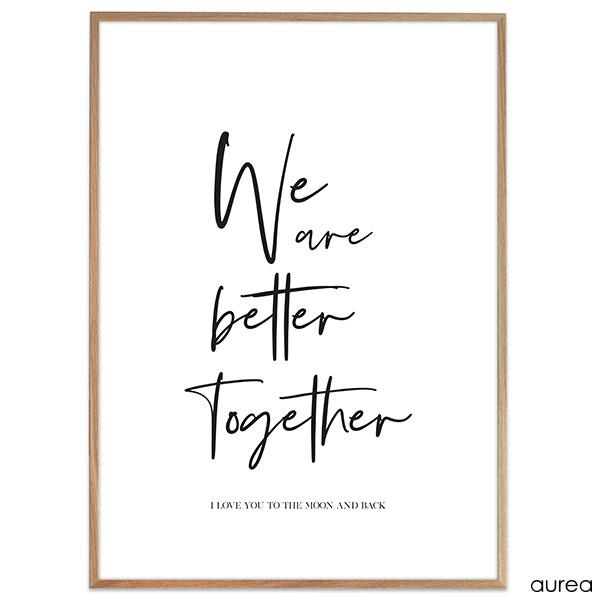 Ydmyghed falsk fungere Plakat: We are better together (s/h) Køb plakaten online
